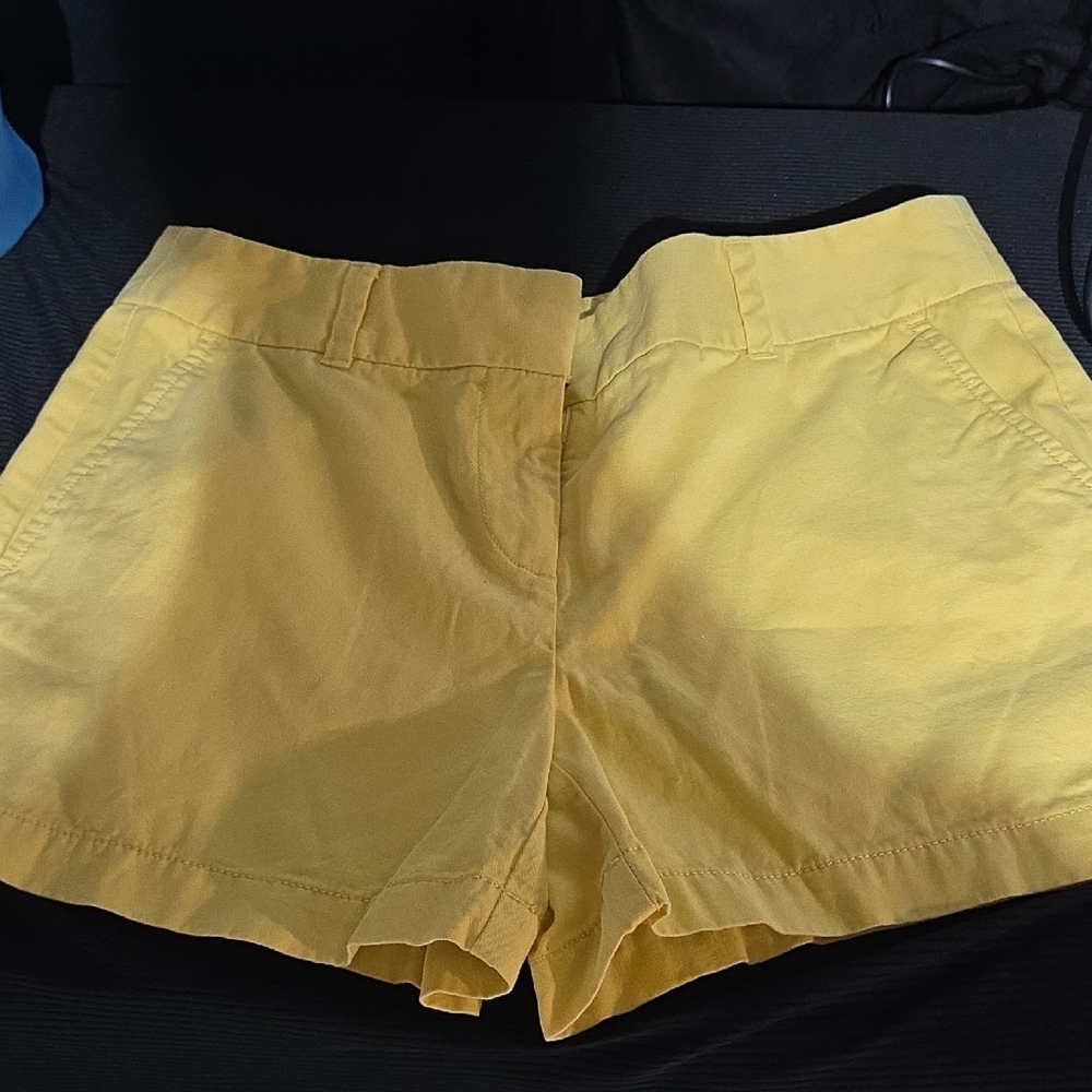 LOFT High Waist Yellow Shorts with Tailored Design